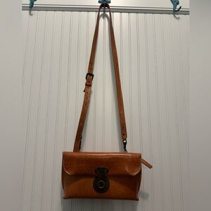 WILL Leather Goods Brown Leather Crossbody Bag